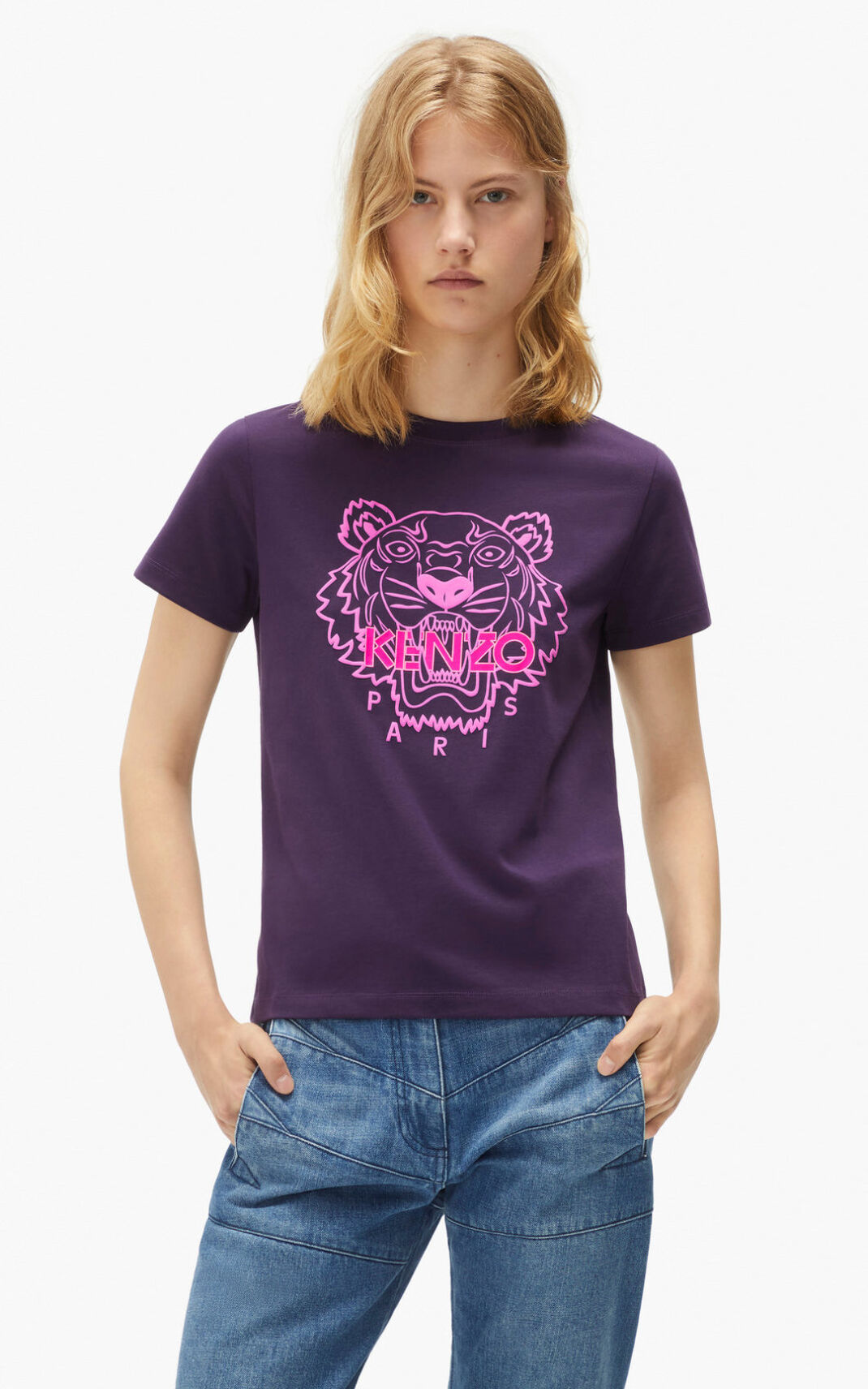 T Shirt Kenzo Femme Tiger Violette HUTMQ-0715